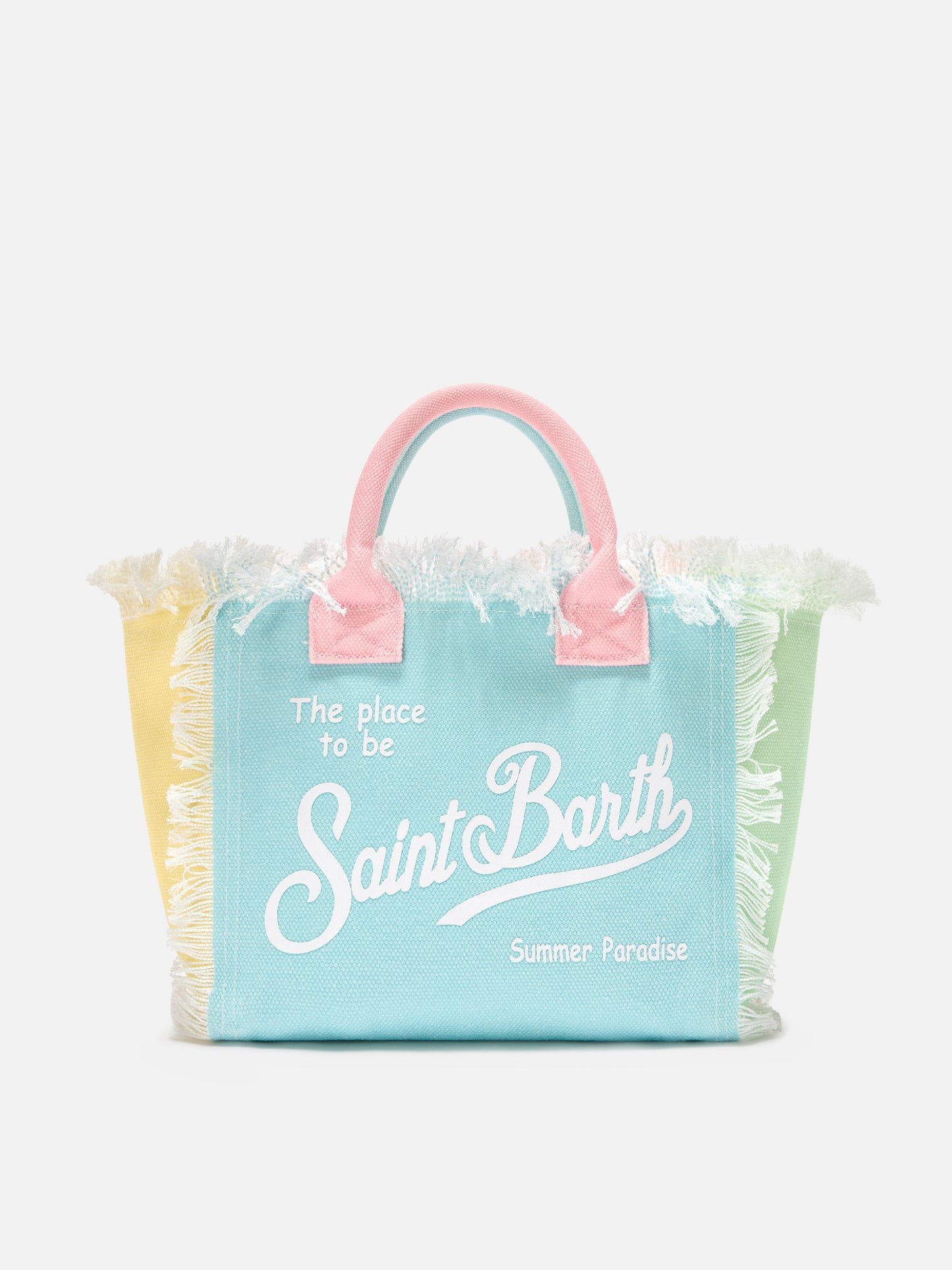 Colette canvas multicolor bag with color block design