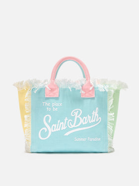 Colette canvas multicolor bag with color block design