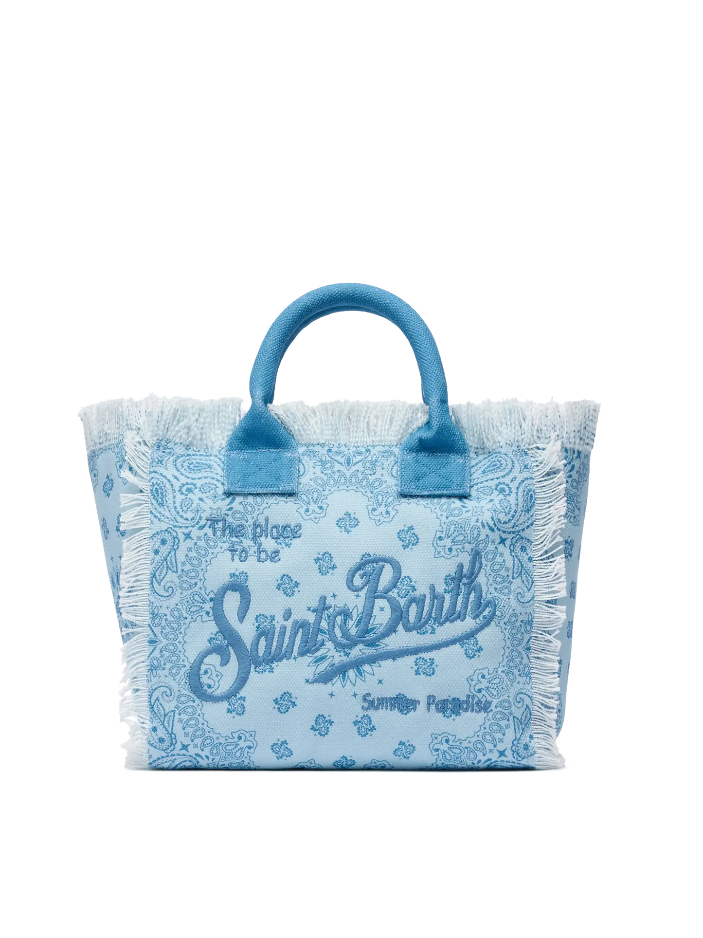 Colette cotton canvas handbag with bandanna print