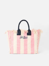 Portofino striped cotton canvas Colette handbag