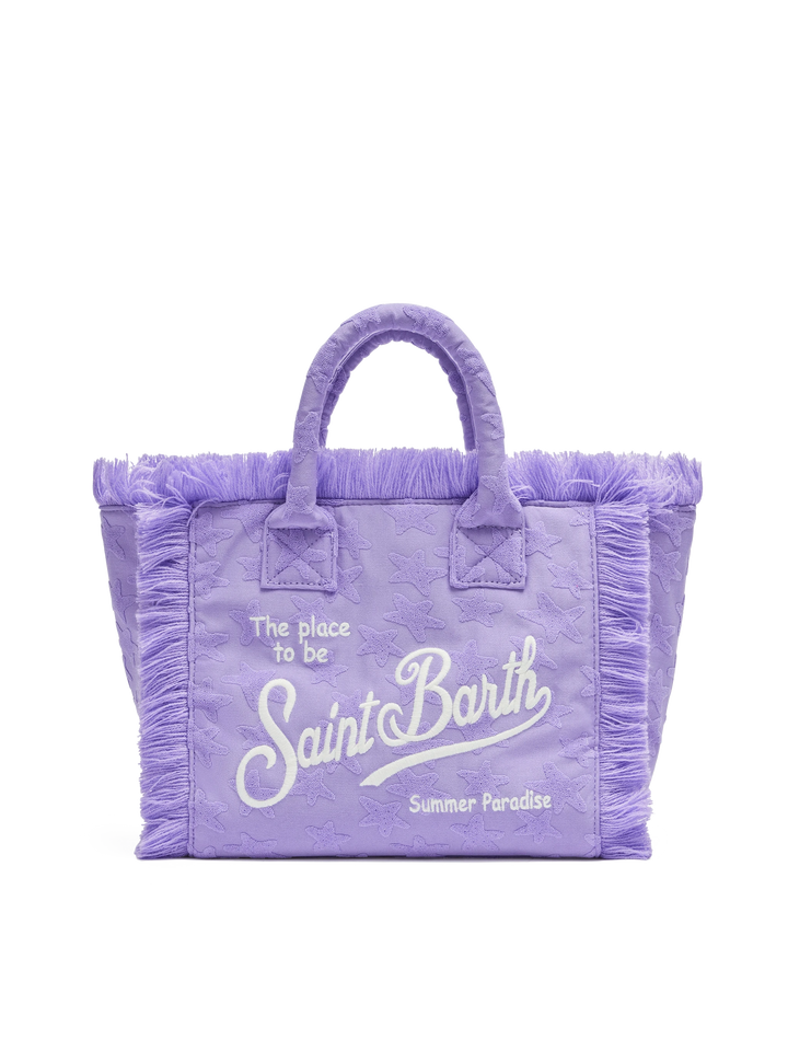 Borsa Colette in spugna lilla con stelle in rilievo