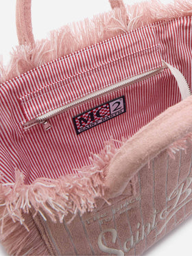 Terry effect striped Colette bag