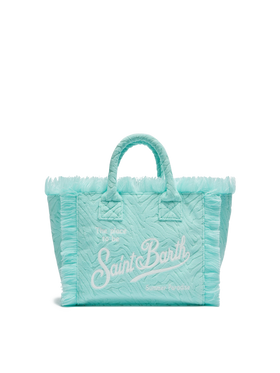 Colette Sponge water green zebra embossed terry handbag