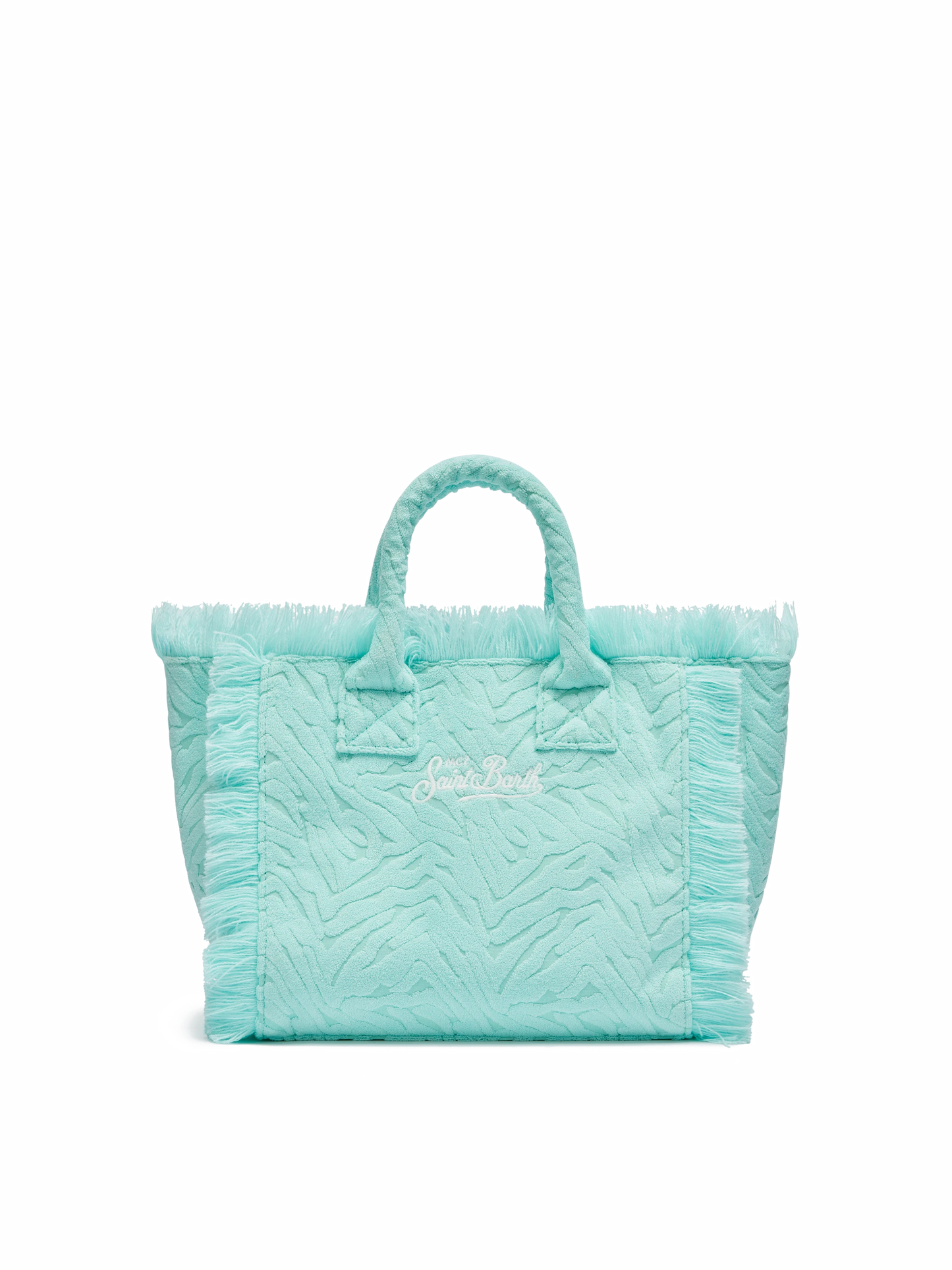 Colette Sponge water green zebra embossed terry handbag
