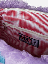 Fliederfarbene Colette Sponge Handtasche aus Frottee