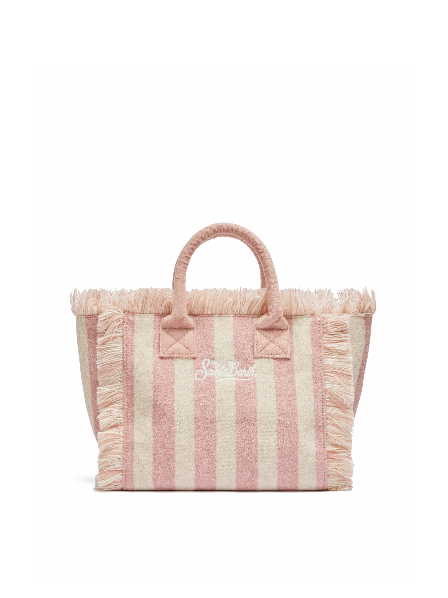 Colette Sponge – hellrosa gestreifte Frottee-Handtasche