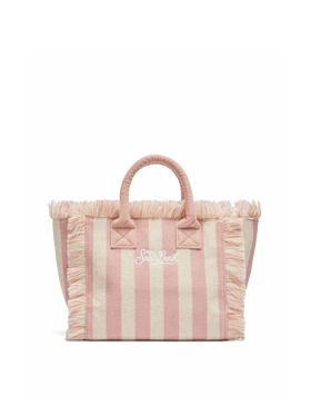 Colette Sponge – hellrosa gestreifte Frottee-Handtasche