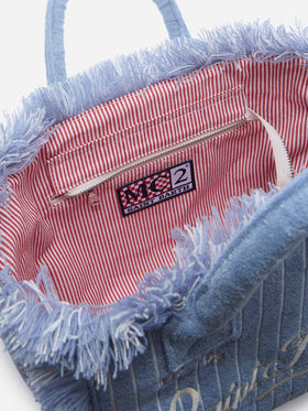 Terry effect striped Colette bag