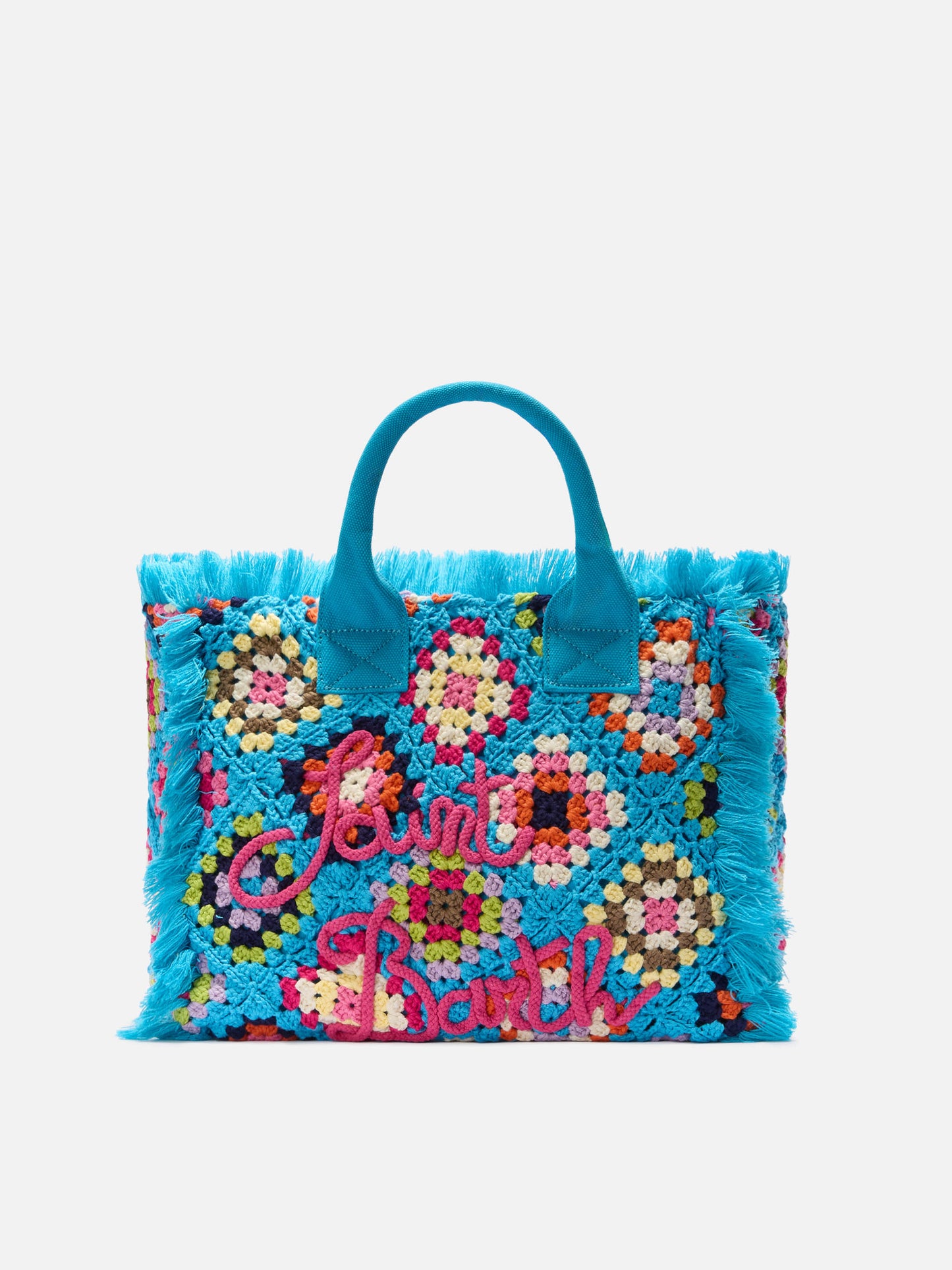 Colette turquoise crochet handbag