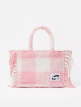 Colette-Deckenhandtasche mit Karodruck
