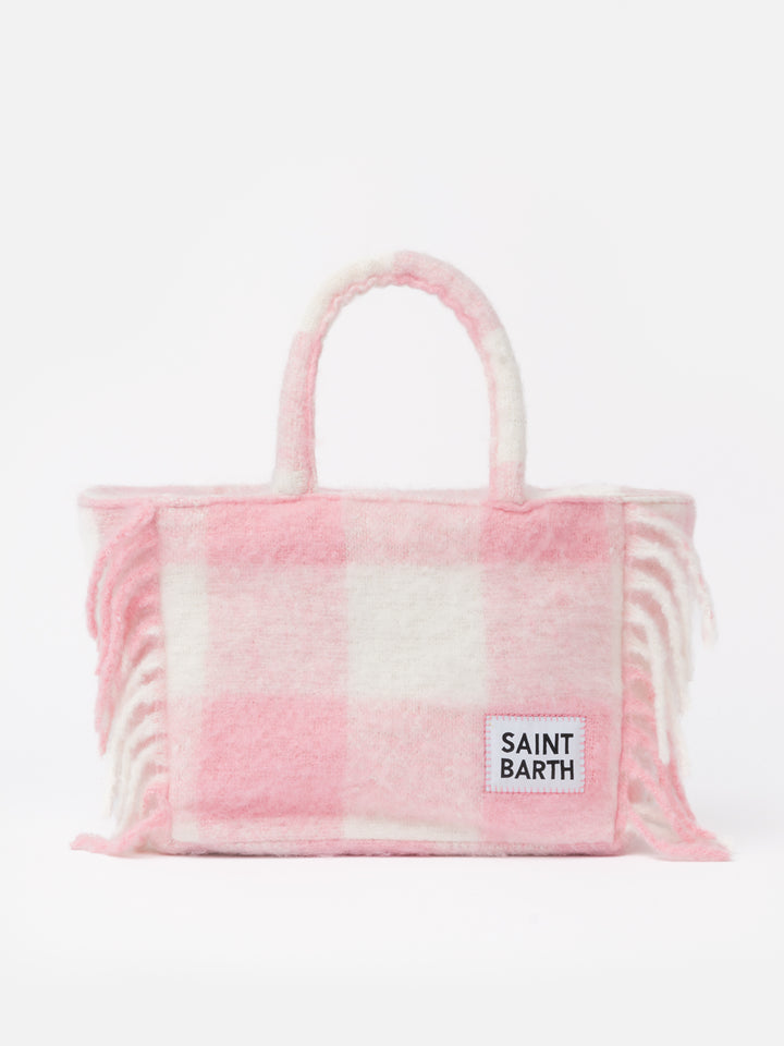 Colette-Deckenhandtasche mit Karodruck