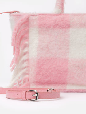 Colette-Deckenhandtasche mit Karodruck
