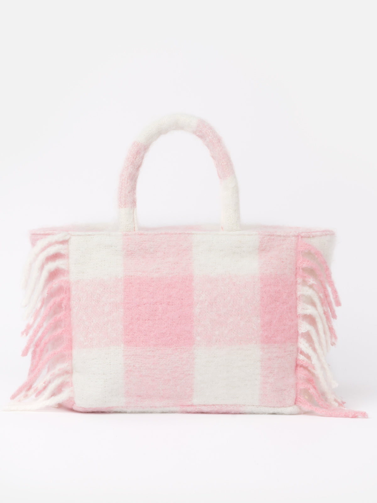 Colette-Deckenhandtasche mit Karodruck
