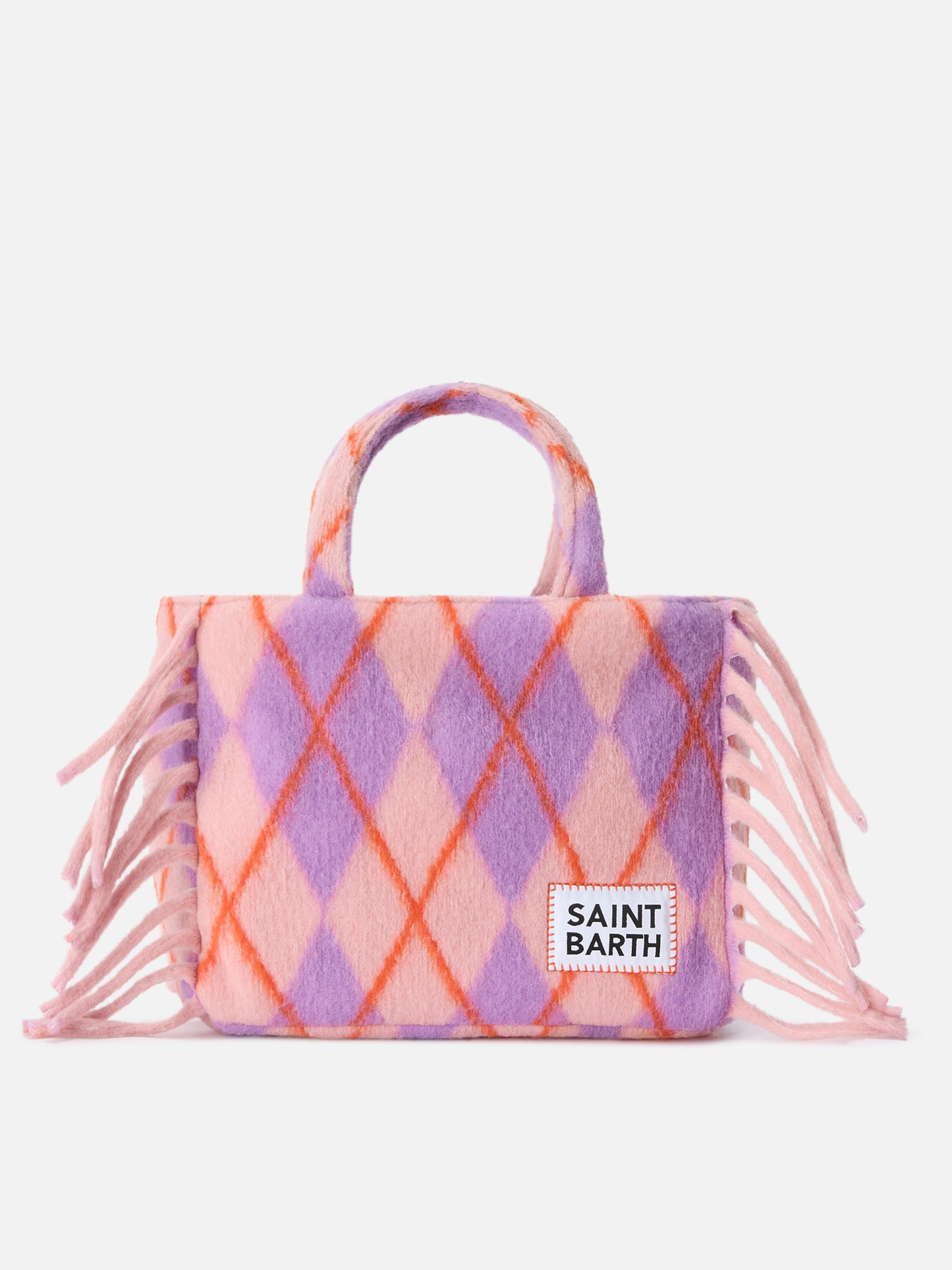 Colette Blanket handbag with argyle print
