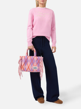 Colette Blanket handbag with argyle print