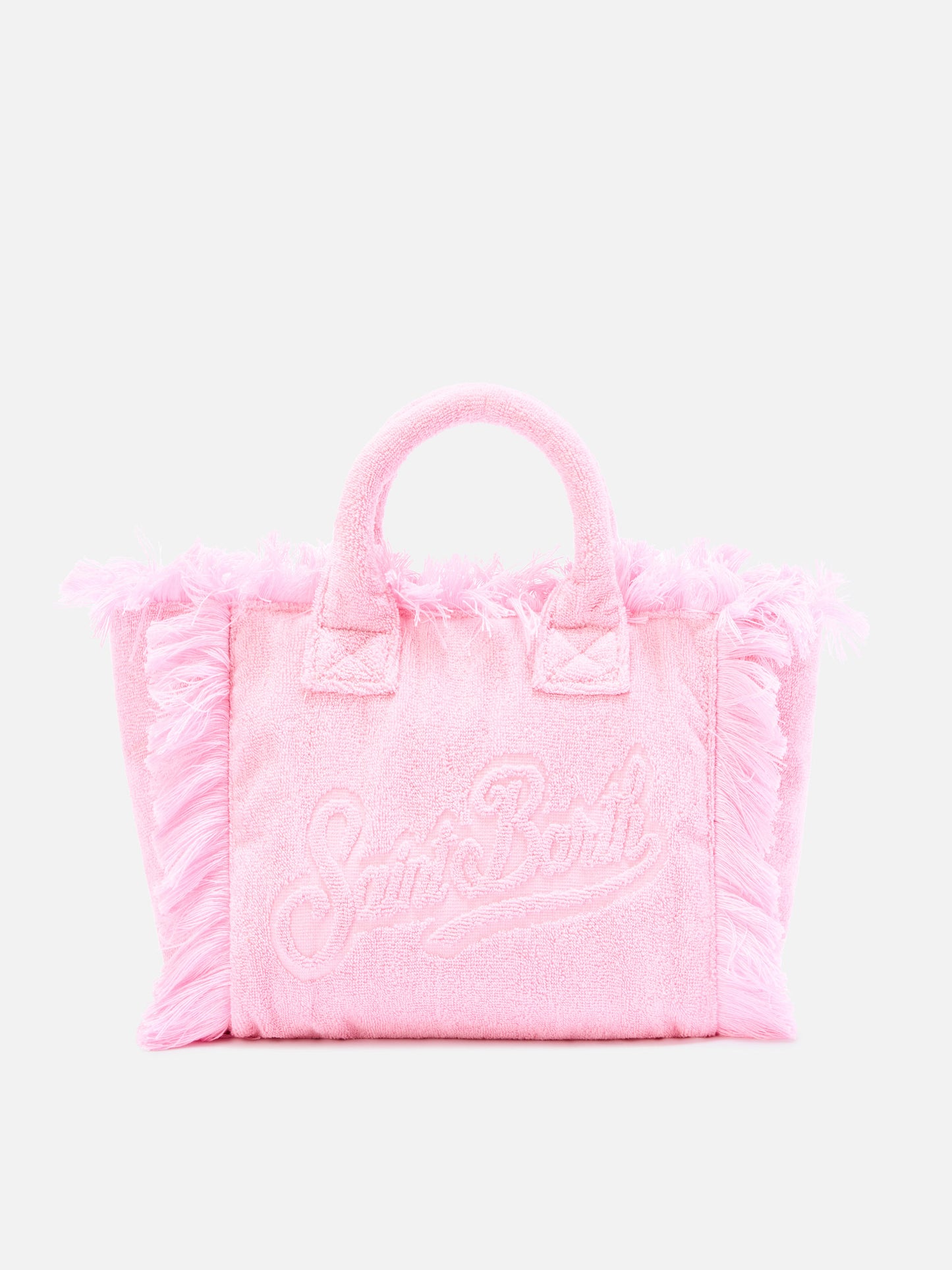 Pink solid color terry effect Colette bag