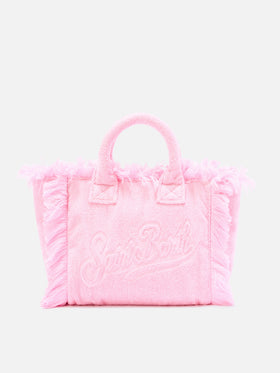 Pink solid color terry effect Colette bag