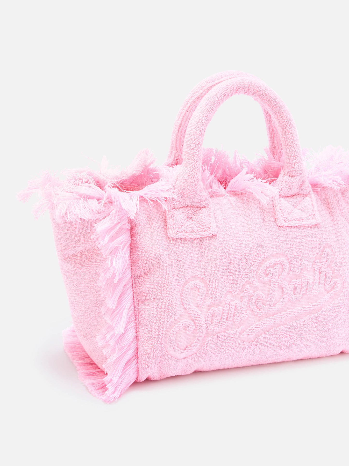 Pink solid color terry effect Colette bag