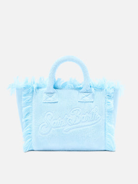 Light blue solid color terry effect Colette bag