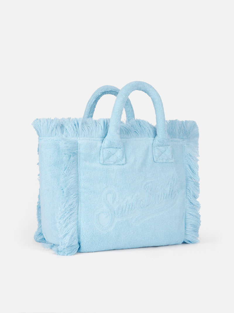 Light blue Colette Terry embossed handbag