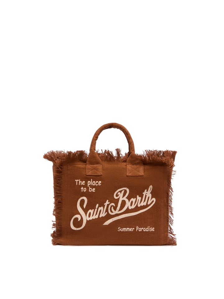 Colette linen brown handbag