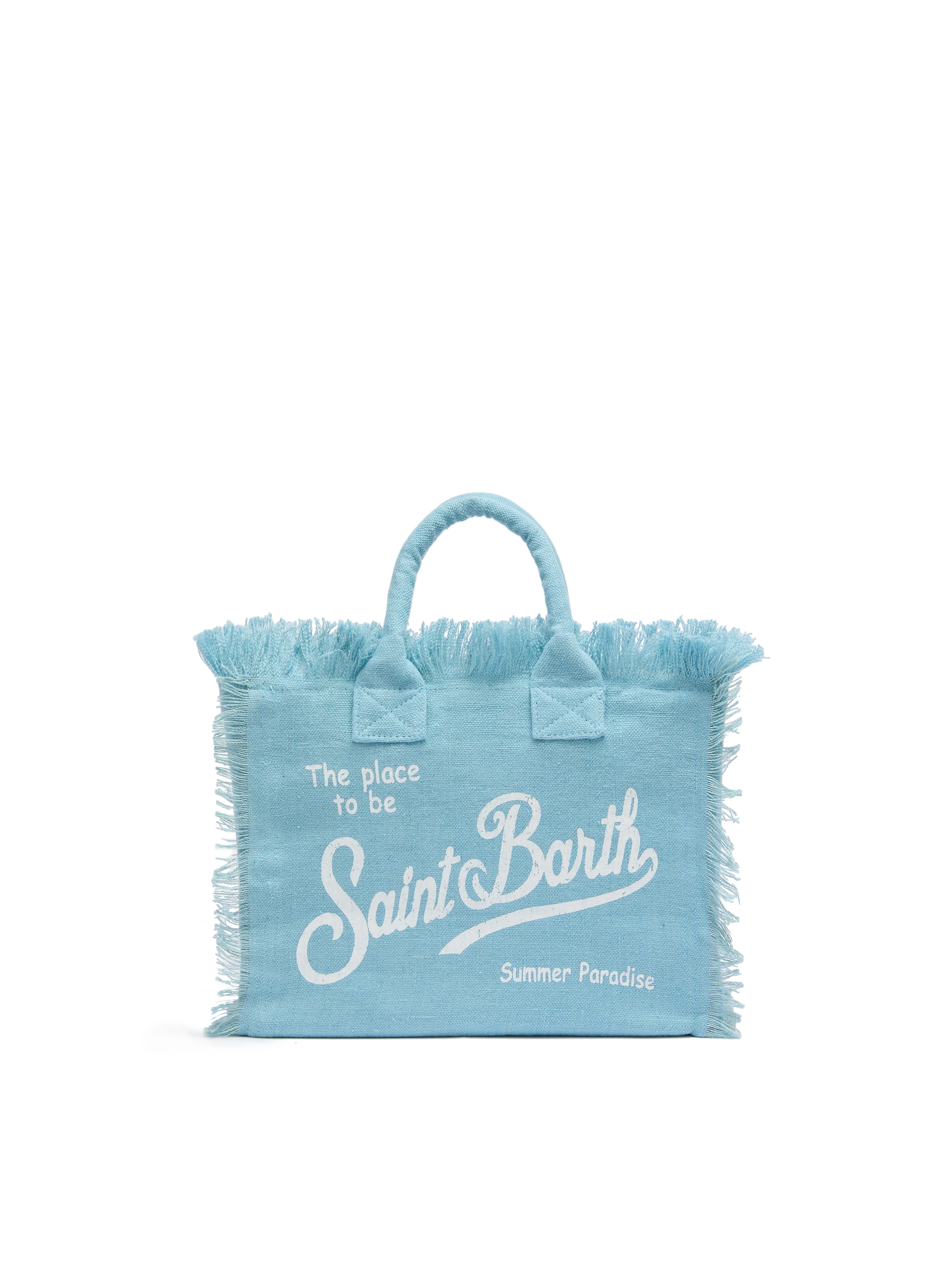 Colette linen light blue handbag - MC2 Saint Barth