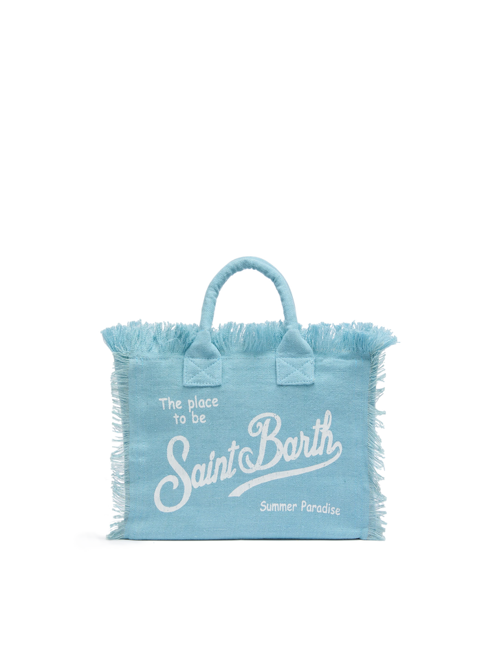 Colette linen light blue handbag