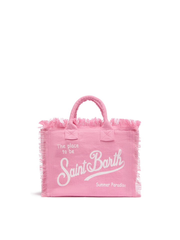 Colette linen pink handbag