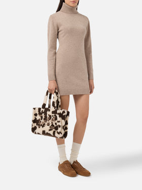 Borsa a mano Colette Teddy in sherpa muccato