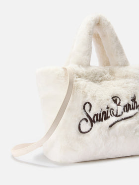 Colette Soft Handbag in white faux fur