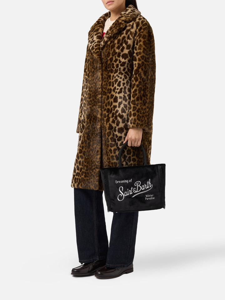 Colette Samthandtasche aus schwarzem Samt