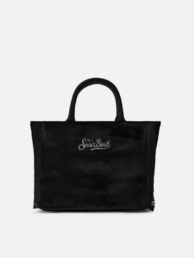 Colette Velvet Handbag in black velvet