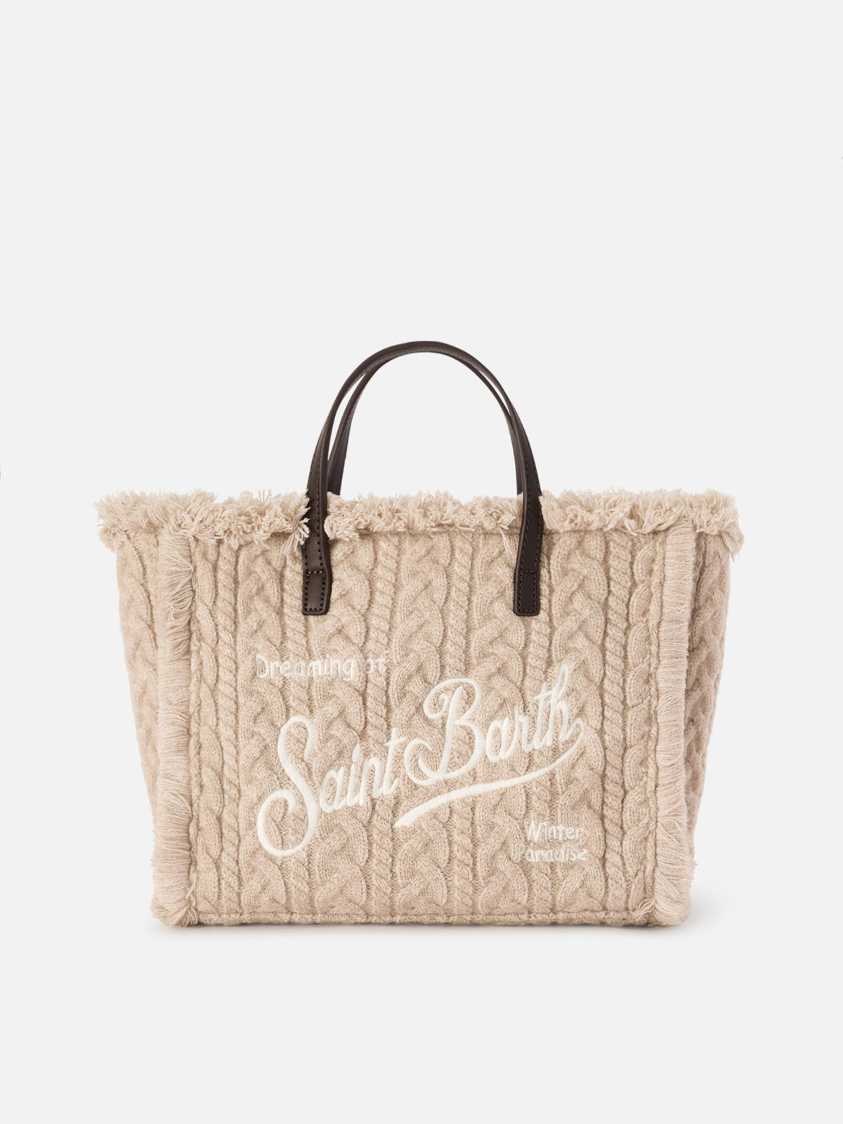 Borsa Colette beige con lavorazione a trecce