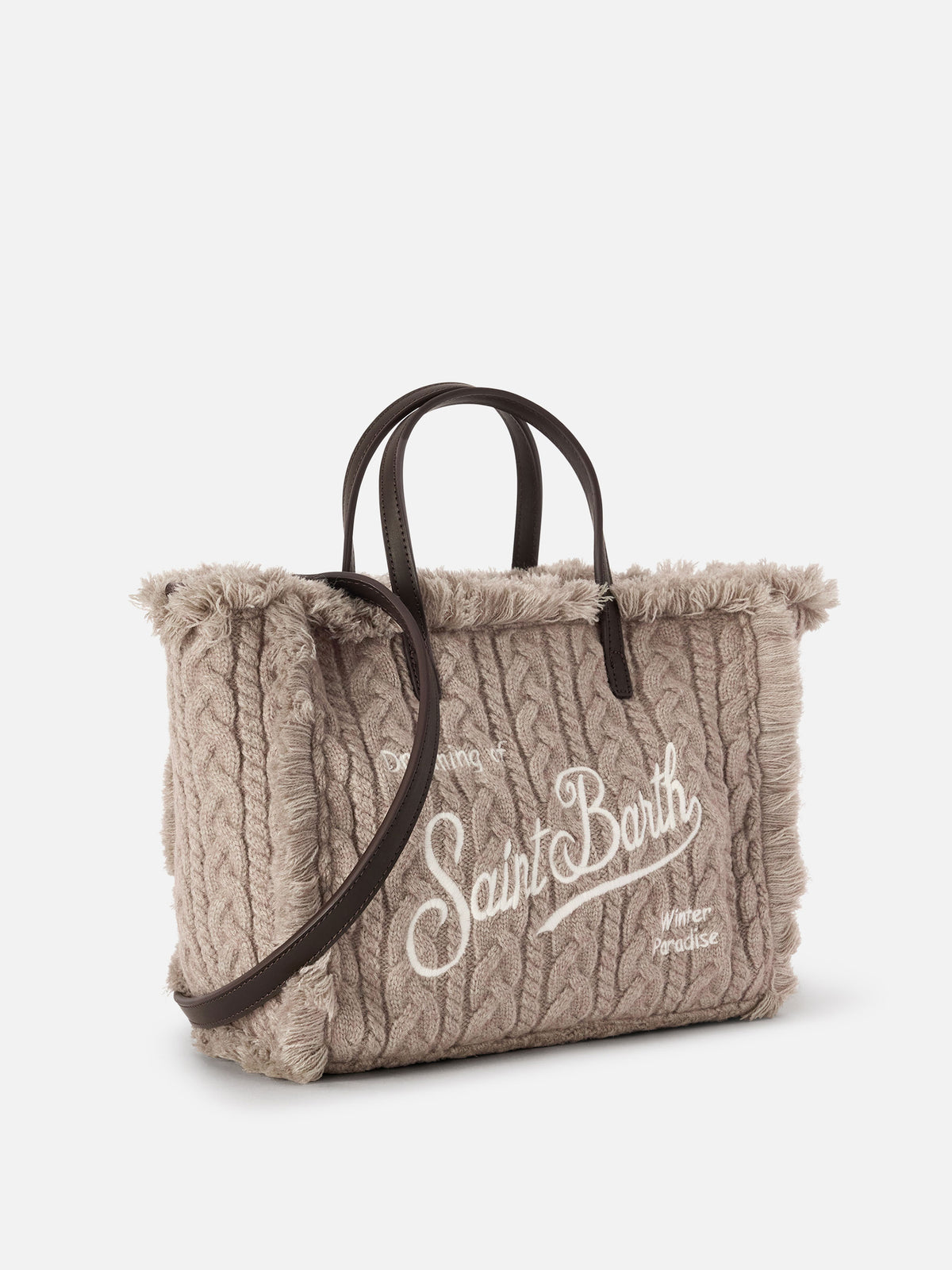 Borsa Colette grigia con lavorazione a trecce
