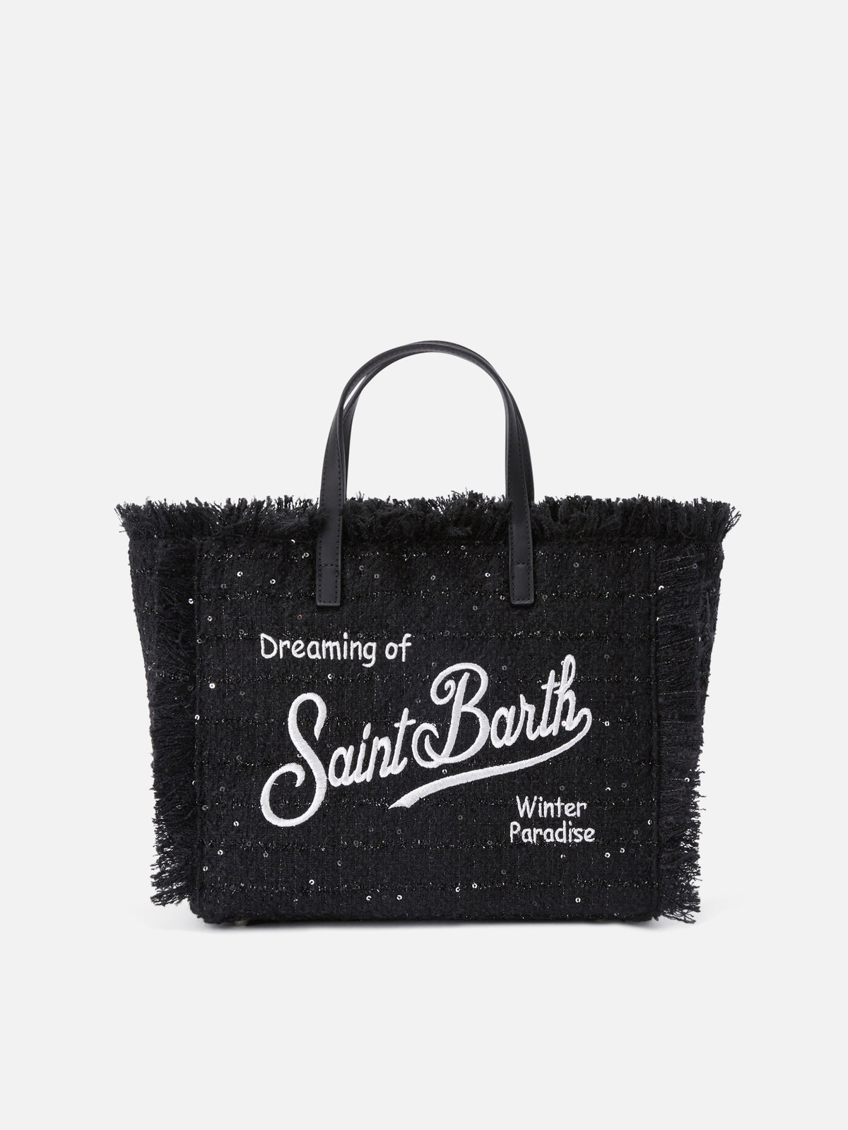 Sac Colette noir avec sequins et broderie logo 
