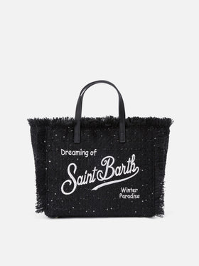 Sac Colette noir avec sequins et broderie logo 