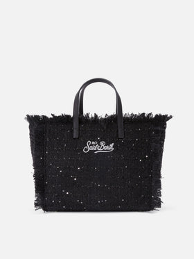 Sac Colette noir avec sequins et broderie logo 