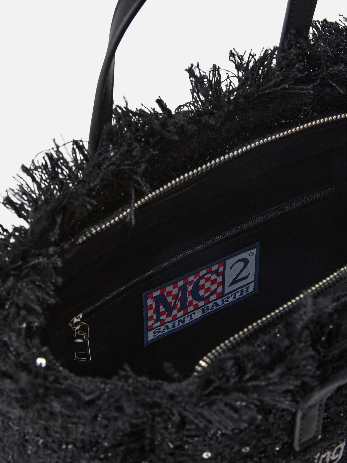 Sac Colette noir avec sequins et broderie logo 