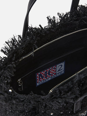Sac Colette noir avec sequins et broderie logo 