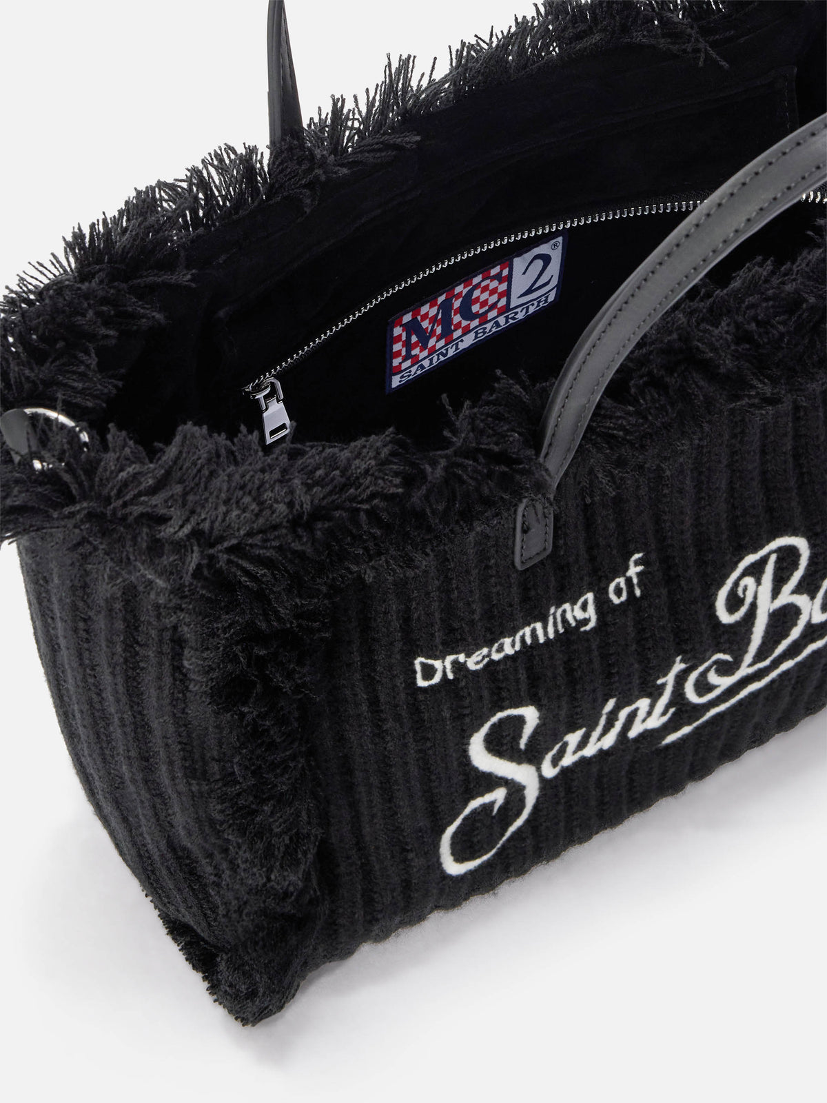 Bolso Colette negro con diseño de punto acanalado 