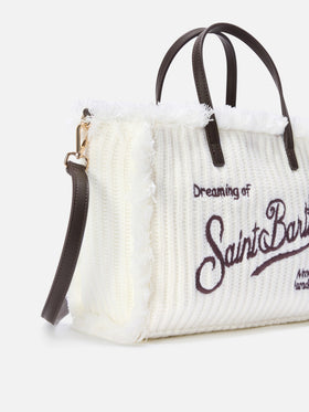 Offwhite-Tasche Colette mit geripptem Strickdesign 