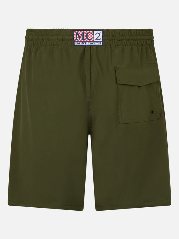 Costume da bagno da uomo Comfort Surf di colore verde militare