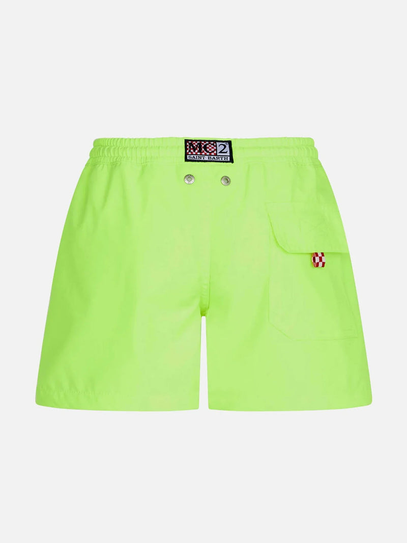 Boy comfort fluo yellow swim shorts