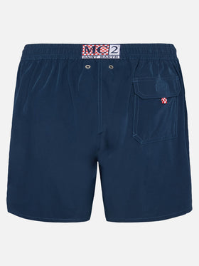 Navy blue Comfort swim shorts  with St. Barth embroidery