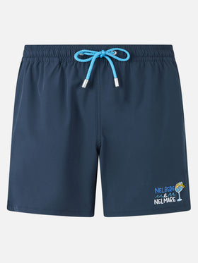 Man Comfort swim shorts with Nel bere e nel mare embroidery | INSULTI LUMINOSI SPECIAL EDITION