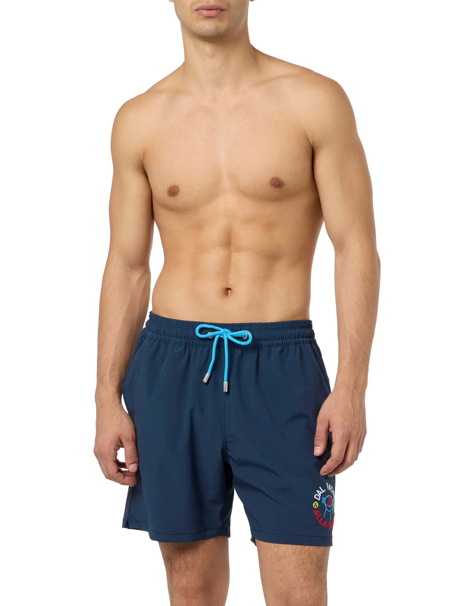 Costume classico elasticizzato Comfort con ricamo Dal Padel alla Brace | EDIZIONE SPECIALE INSULTI LUMINOSI