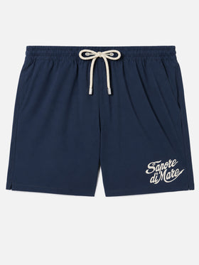 Marineblaue Comfort-Badeshorts mit Sapore di Mare-Stickerei | SAPORE DI MARE SPECIAL EDITION 