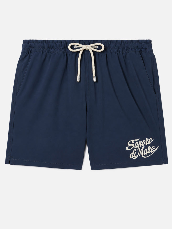 Short de bain Comfort bleu marine avec broderie Sapore di Mare | SAPORE DI MARE SPECIAL EDITION 