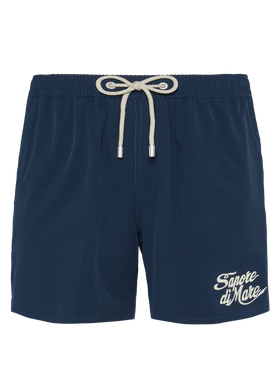 Navy blue Comfort swim shorts with Sapore di Mare embroidery | SAPORE DI MARE SPECIAL EDITION - MC2 Saint Barth