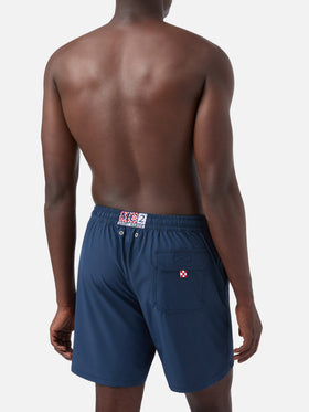 Comfort swim shorts in blue with Gin Gin embroidery